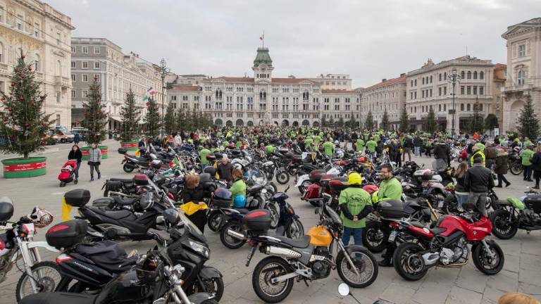 Miklavž se je pripeljal na motornem kolesu