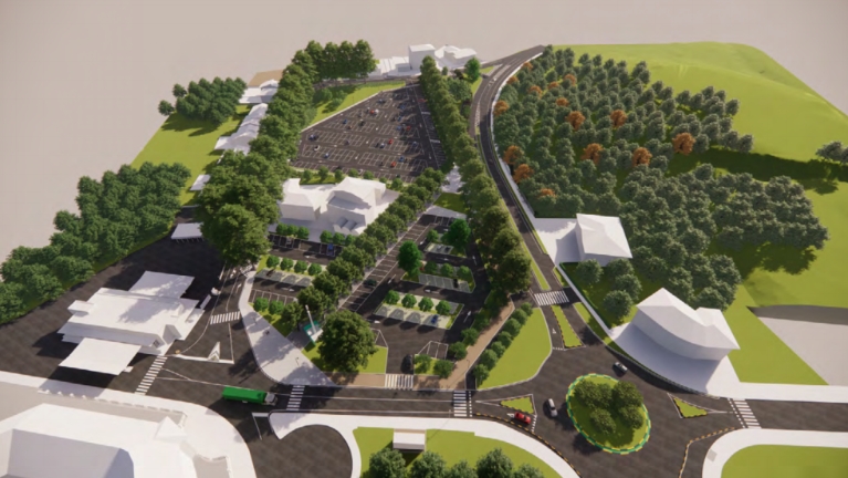 Tudi območje pri Rdeči hiši bo zasedlo gradbišče