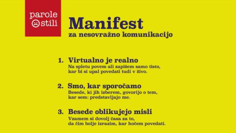 Manifest za nesovražno komunikacijo odromal v Maribor