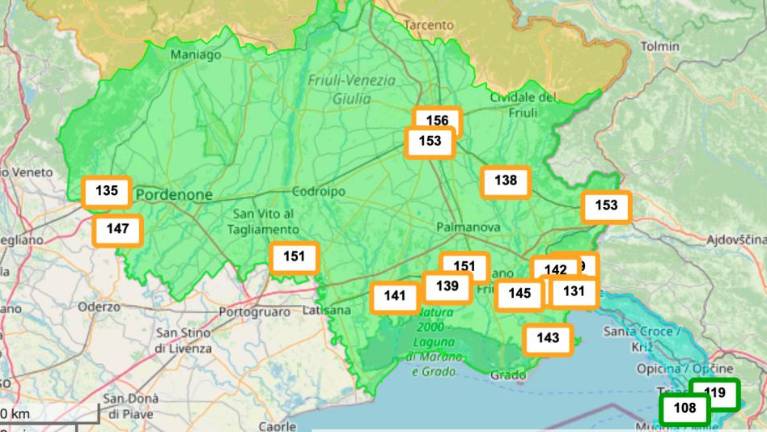 Pozor zaradi povišanih koncentracij ozona