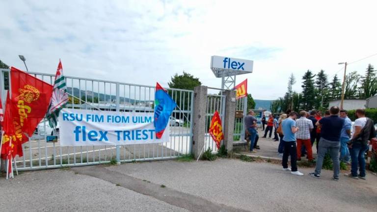 Delavci tovarne Flex danes prekrižali roke