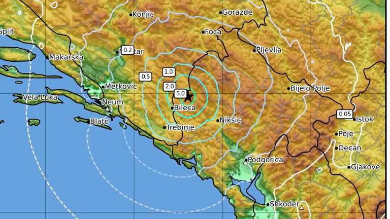 V Črni gori so se stresla tla
