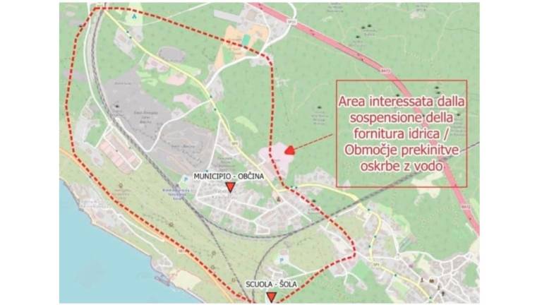 V Nabrežini kamnolomih ponoči prekinitve dobave vode