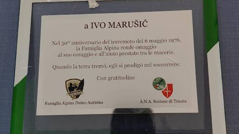 Petdeset let po potresu plaketa Ivu Marušiču