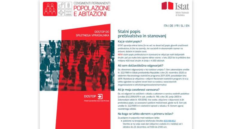 Začel se je stalni popis prebivalstva in stanovanj