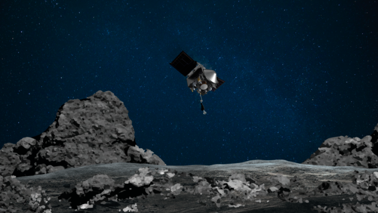 Nasina sonda uspešno pobrala vzorec z asteroida Benna (video)