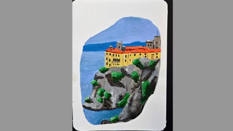 Karte z deželnimi lepotami in obleke iz proizvodnih odpadkov