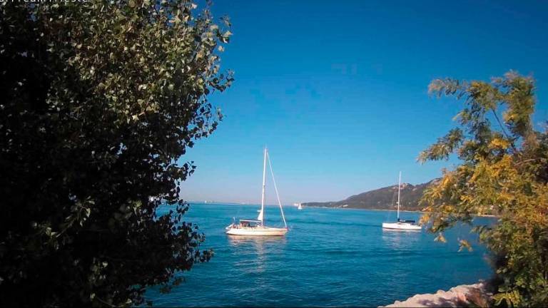 V Tržaškem zalivu danes dopoldne vetra le za vzorec