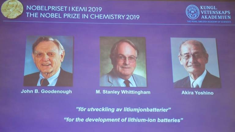 Nobelova nagrada za kemijo za razvoj litij-ionske baterije
