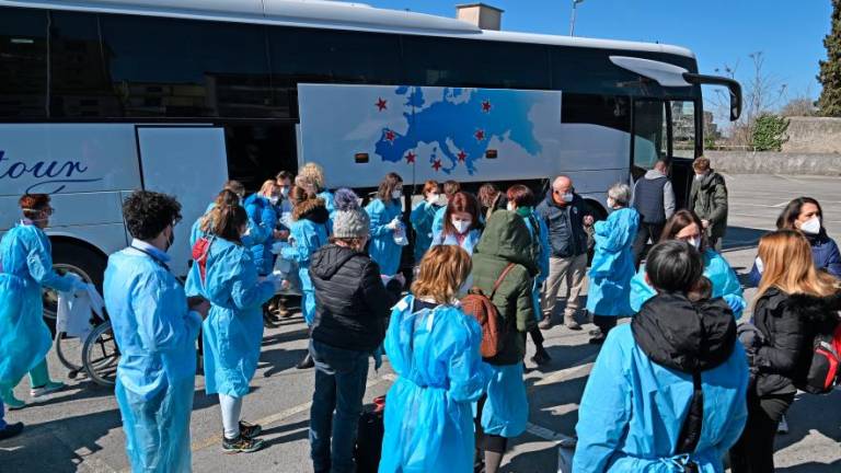 Na slovenski avtocesti oglobili humanitarni avtobus iz Ukrajine