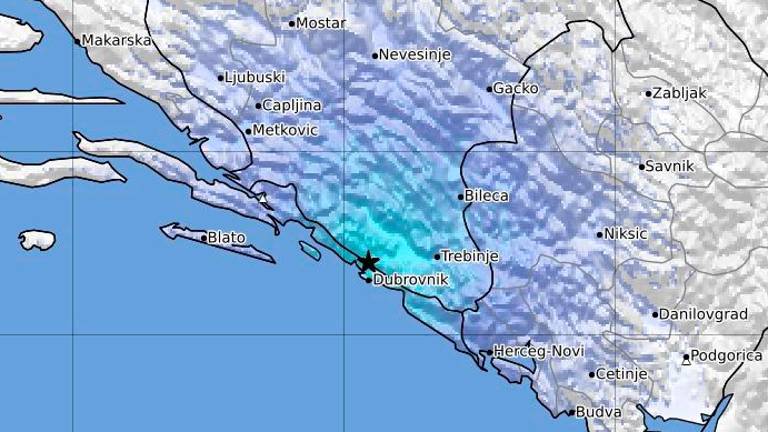 Potresni sunek povzročil preplah v Dalmaciji