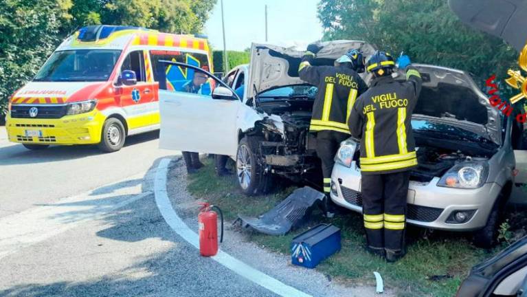 V nesrečo vpletena tradicionalen in električni avtomobil