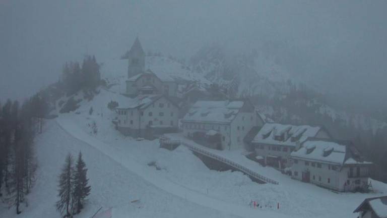 Na Višarjah in na Zoncolanu je že začelo snežiti