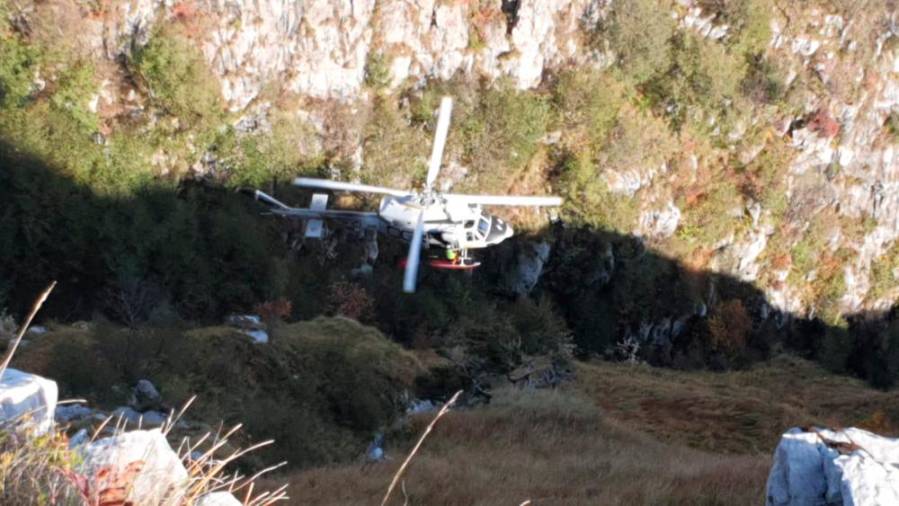 Pogrešanega so iskali tudi s helikopterjem (CNSAS LOMBARDIA)