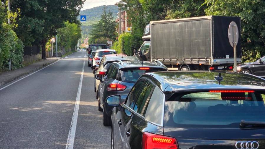 $!Današnji zastoj pred Sesljanom (FOTODAMJ@N)