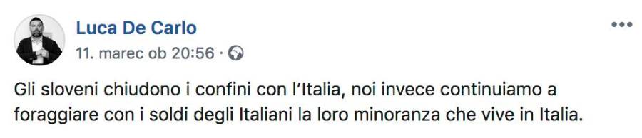 Kot skala trdno prepričanje, da je Slovenija zaprla mejo