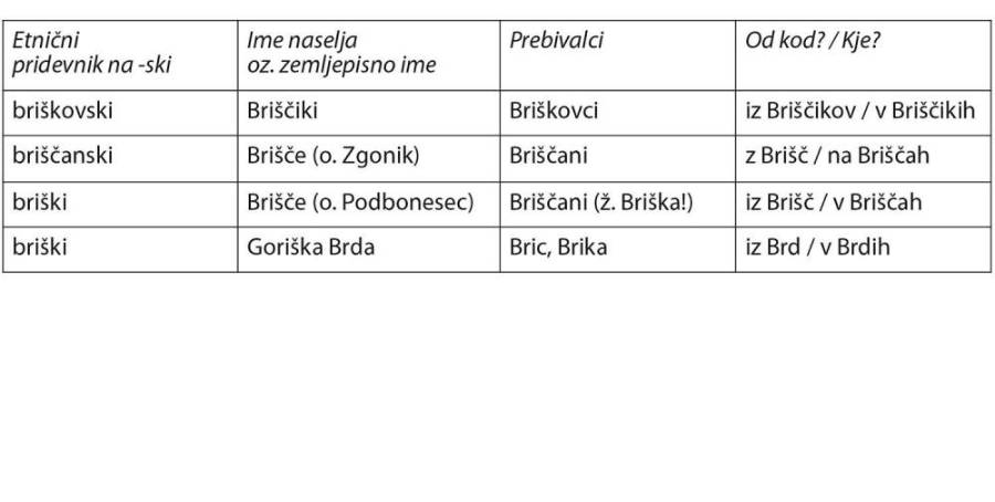 $!Uporaba pridevnika briškovski oz. briški