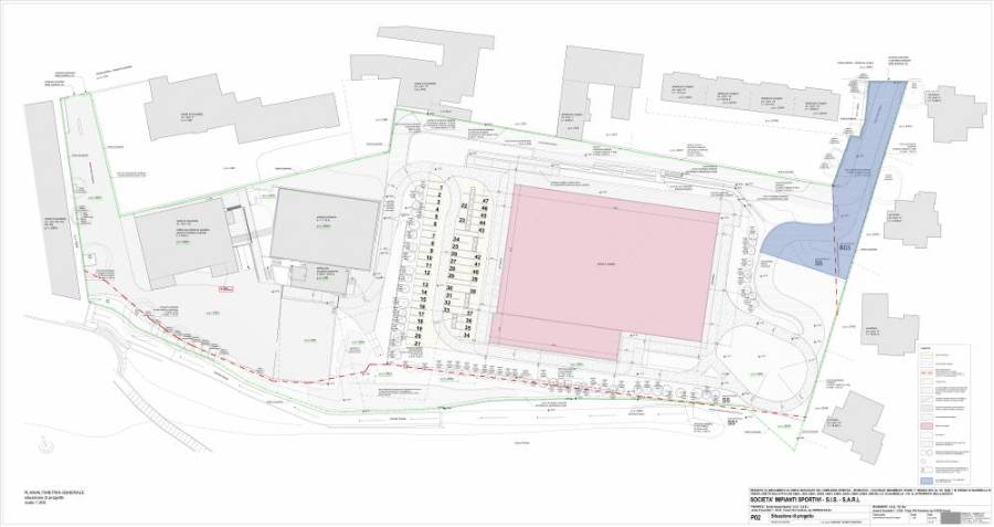 Načrt bodočega večnamenskega športnega objekta