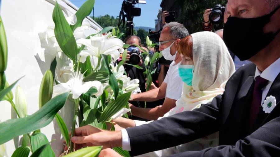 11. julij 2020, svečanost 25 let po genocidu v Srebrenici (ANSA)