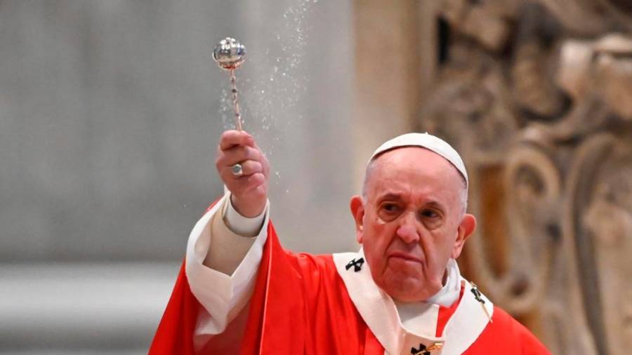 $!Papež Frančišek med današnjim blagoslovom (FOTODAMJ@N)
