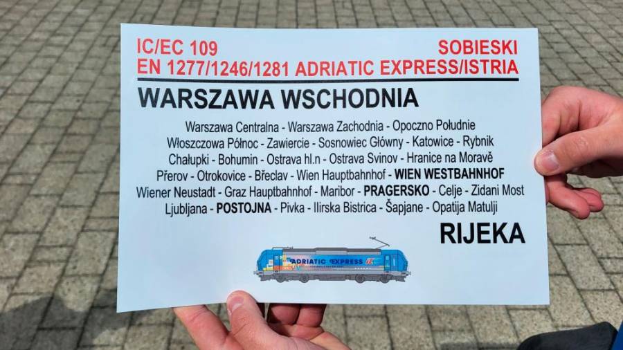 Vlak Adriatic Express bo ustavil med drugim v Ljubljani in Postojni (Gdzie są elektryki i diesle/FACEBOOK)