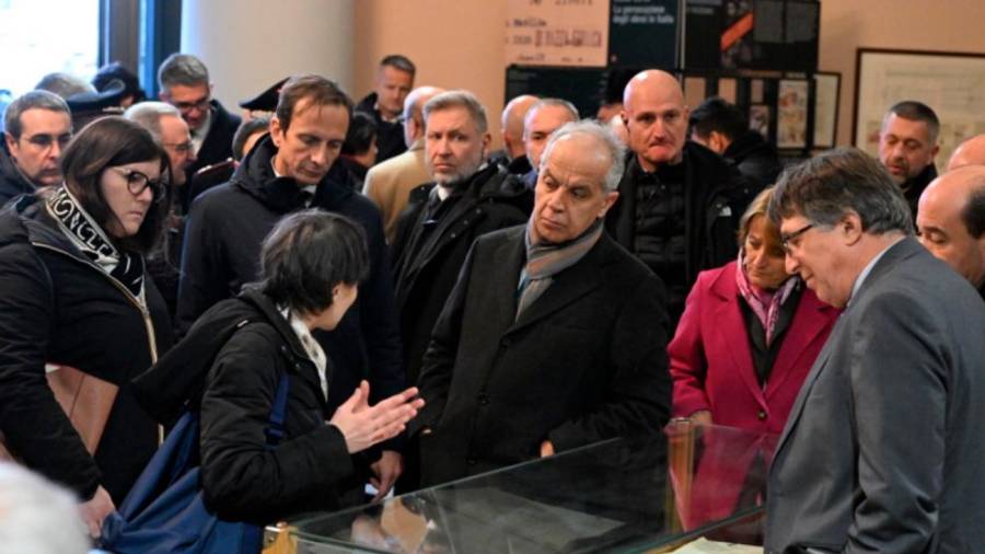 $!Minister Matteo Piantedosi je odprl zgodovinsko razstavo o preganjanju Judov v Trstu in Italiji (FOTODAMJ@N)