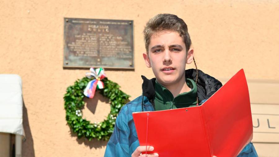 Mladi priložnostni govornik, dijak Filip Kalc (FOTODAMJ@N)