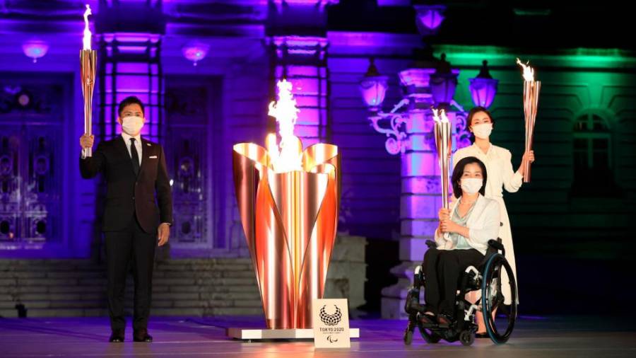 Paraolimpijski ogenj je pripotoval v Tokio (ANSA)