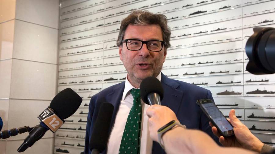 Minister za gospodarski razvoj Giancarlo Giorgetti (BONAVENTURA)