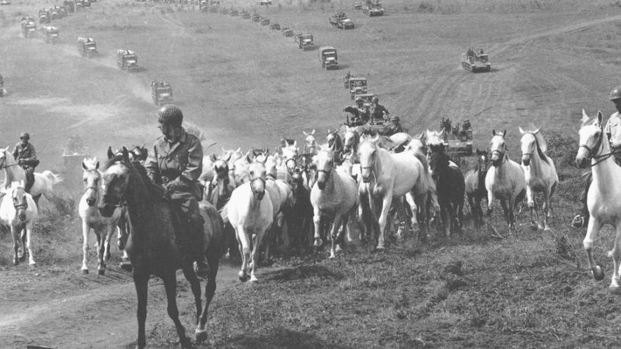 Kader iz Disneyjevega filma iz leta 1963 Miracle of the white stallions, v katerem je bil Jože Jankovič statist