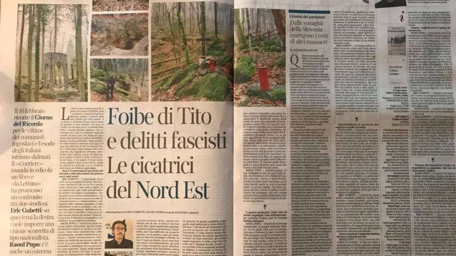 Soočenje zgodovinarjev Raoula Pupa in Erica Gobettija v knjižni prilogi vsedržavnega dnevnika Corriere della Sera <i>La Lettura</i>