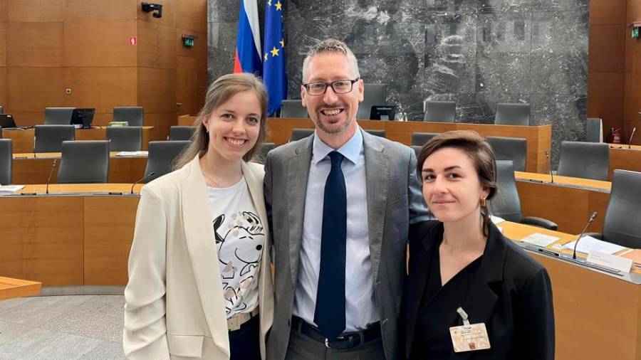 Jasna Tomsic, Sandro Quaglia in Martina Budin na današnjem vseslovenskem srečanju (SKGZ/FACEBOOK)