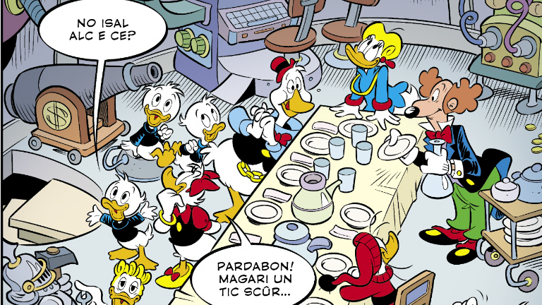 Topolino z zgodbo v furlanščini