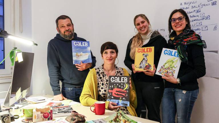 Z desne Carolina Trampuž, Irina Obersnel, Maša Ogrizek in Ivan Mitrevski