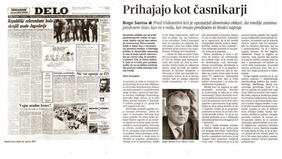 Članek v sobotnem delu, ki je posvečen Bogu Samsi