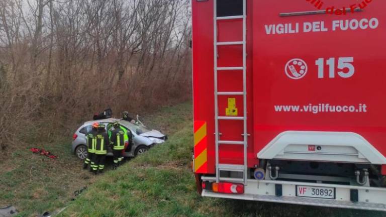 Pristal več metrov pod cesto