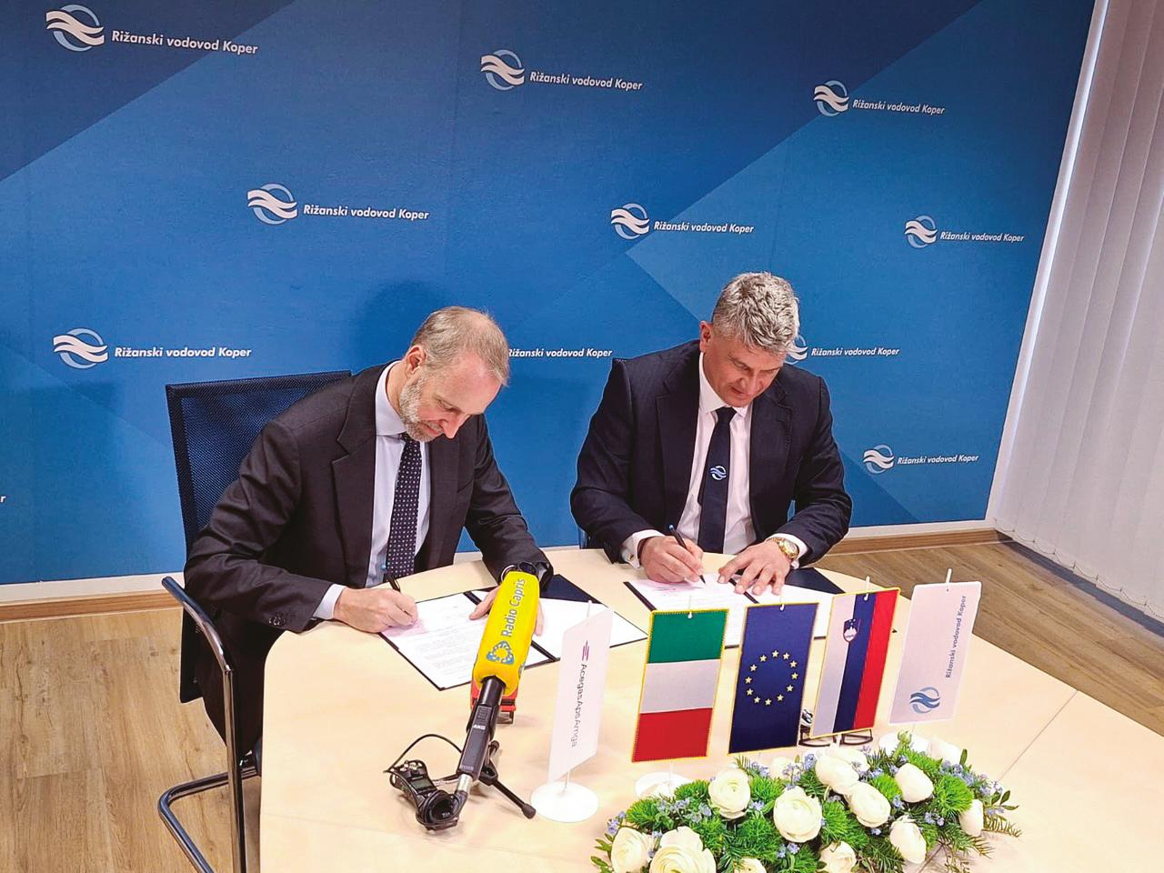 Rižanski vodovod in AcegasApsAmga podpisala sporazum o dobavi pitne vode