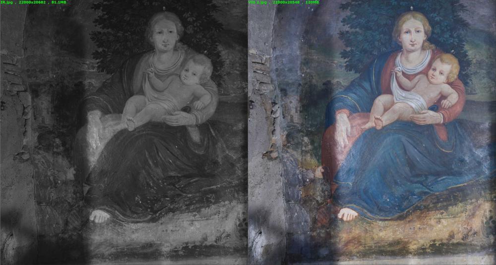 Pod kamnitim oltarjem odkrili skrito poslikavo