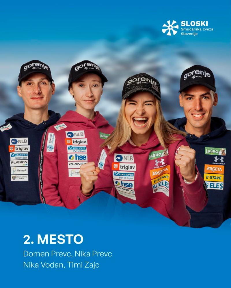 V uvodni mešani ekipni tekmi Slovenija odlična druga
