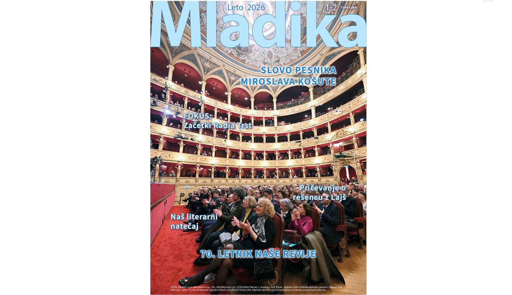 Letošnja nagrada vstajenje reviji Mladika