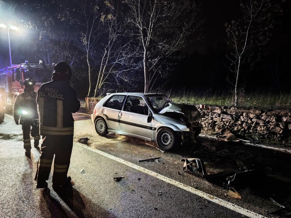 Med Opčinami in Trebčami avtomobila čelno trčila
