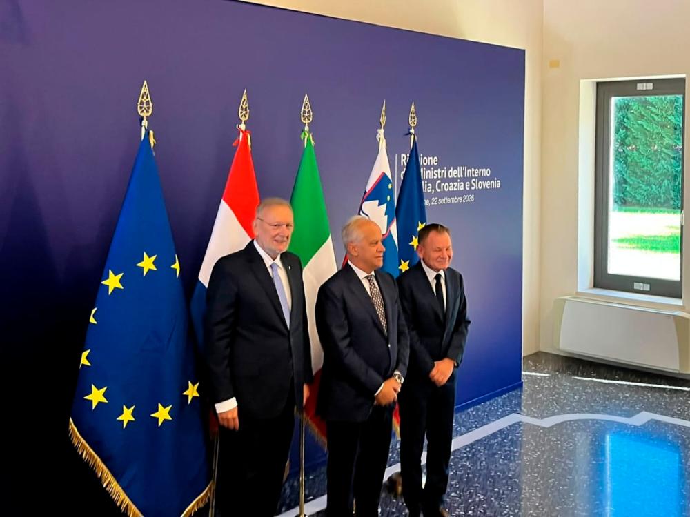 Notranji ministri Italije, Slovenije in Hrvaške o nadzoru na meji
