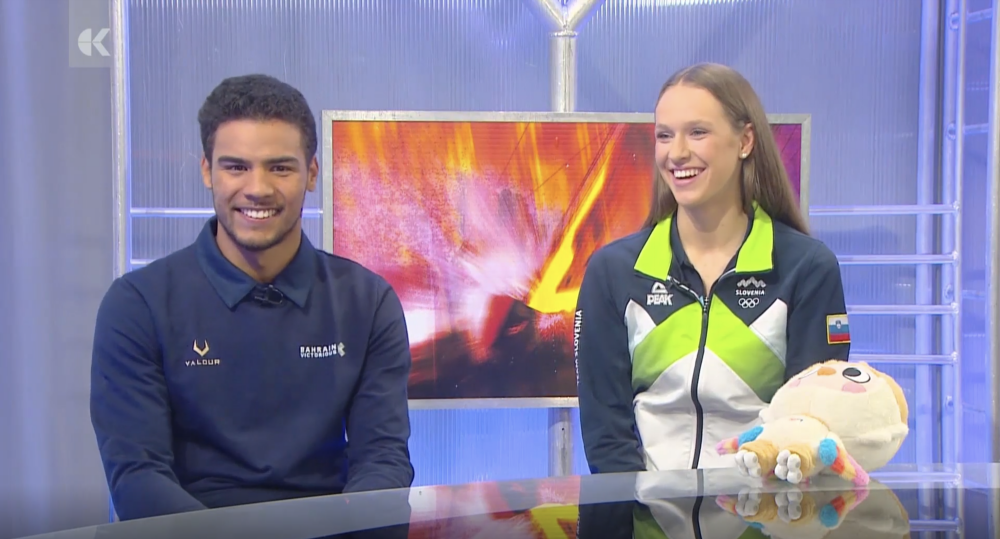 Športel s poklicnim kolesarjem in umetnostno kotalkarico