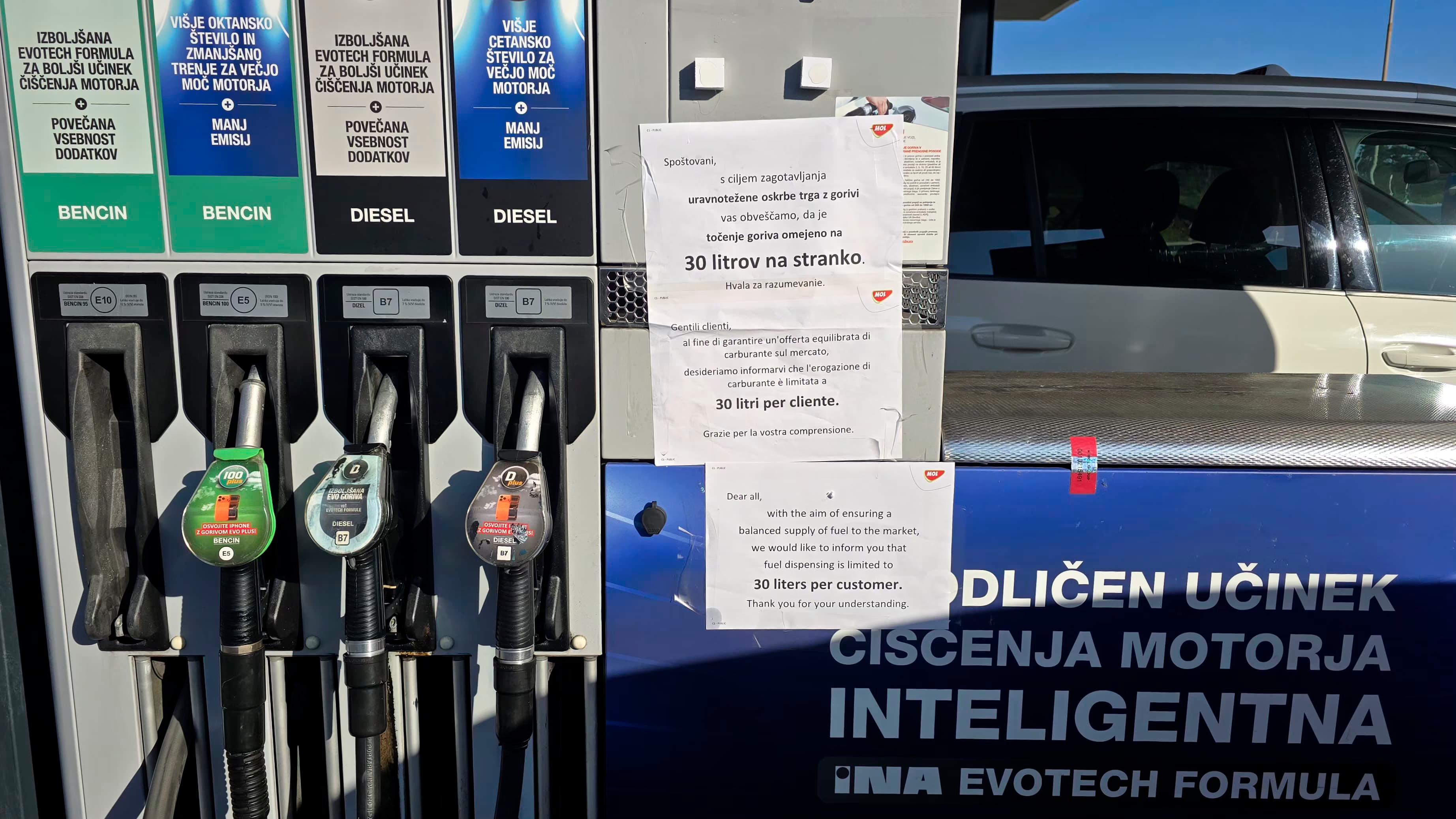 Kaos na bencinskih servisih: vsak liter dizla šteje