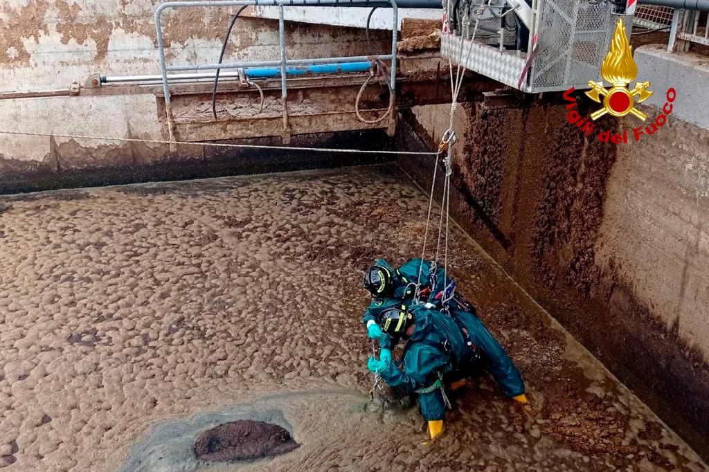 Krava tvegala utopitev v gnojnični jami