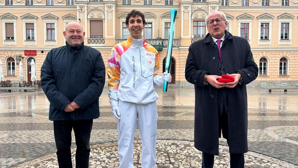 Olimpijska bakla spet na skupnem goriškem trgu